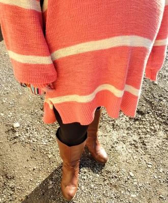 Wife sweater dress, leggings & boots for use & abuse