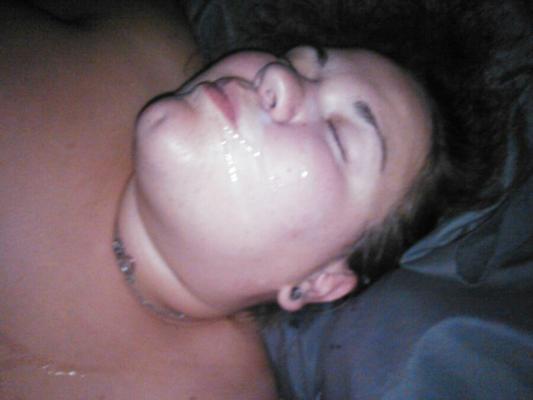 Giving Joie a facial.