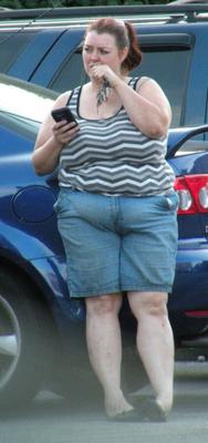 Nice BBW with low belly in tight jeans OLDER and Fat