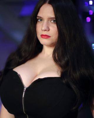 Sexy chubby women 310 (Georgeous Busty Model BBW) IV Black Dress