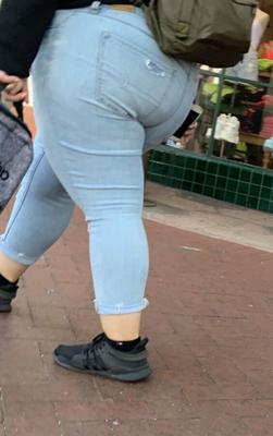 BBW culo gordo en jeans