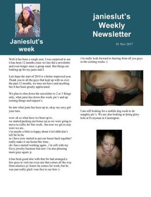 my slut janies newsletter