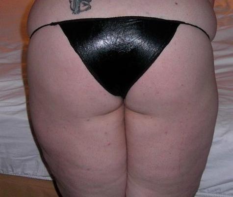 Black pleather panties