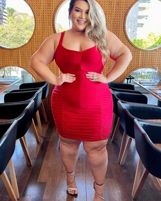 Rotes Kleid SEXY PAWG BBW