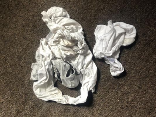 Laundry day: fat 53yo wife's dirty knickers this week