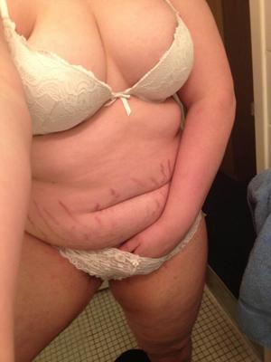 Fat whore in her underwear