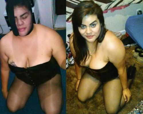 Antes/Después de pantimedias