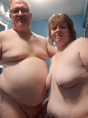 BBW Wife and BHM Husband Posing