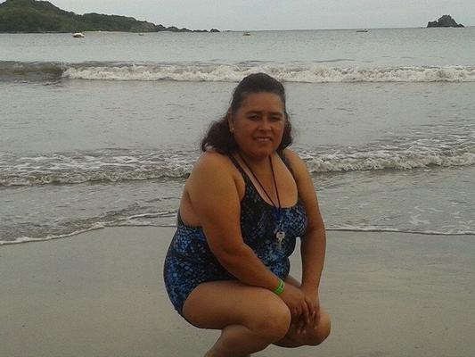 en la playa