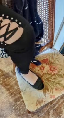 Wife black flats & leggings for abuse & NL Comments