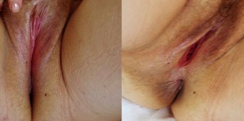 Esposa tímida muestra clítoris vagina ano