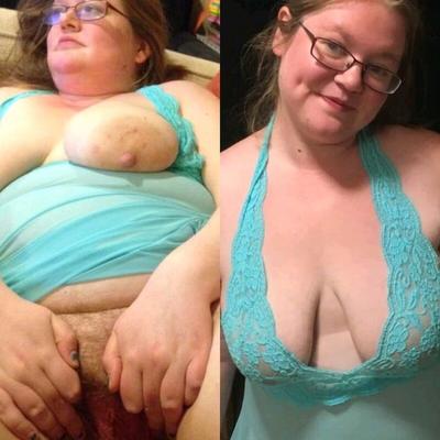 BBW Sarah vestida y desvestida