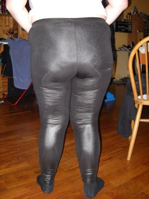 amamateur bbw esposa gordinha sexy leggings de spandex preto