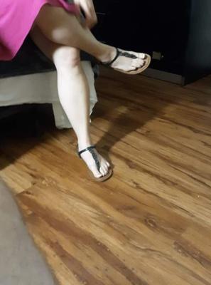 Wife In Dress & Strappy Sandals For Comments