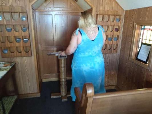 BBW brat PoppyJay NAKED in a CHAPEL 