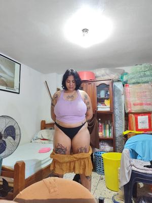 Fat Hairy Latina Pussy Exposed to Everyone 